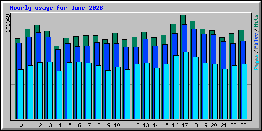 Hourly usage for June 2026